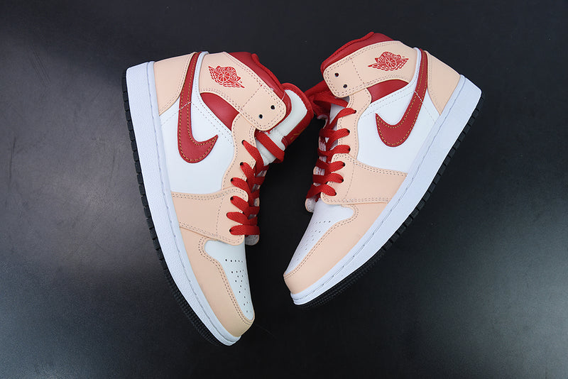 Air Jordan 1 Mid - Light Curry Cardinal