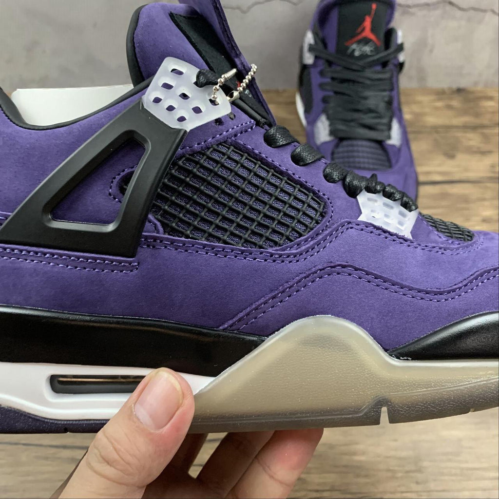 Travis scott x air clearance jordan 4 purple suede